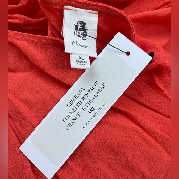 Flawless Orange Liberada Pocketed Jumpsuit N251 - Picture 8 of 10